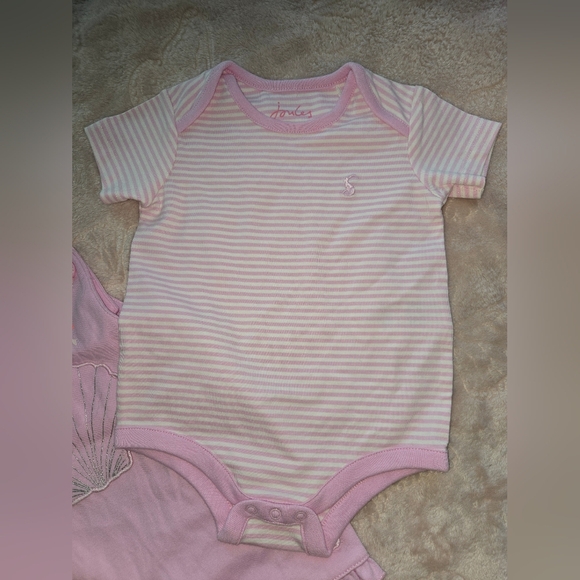 Set Pink Mermaid Romper by Joules And Jumsuit By Shein Size 3to6month - Picture 2 of 3